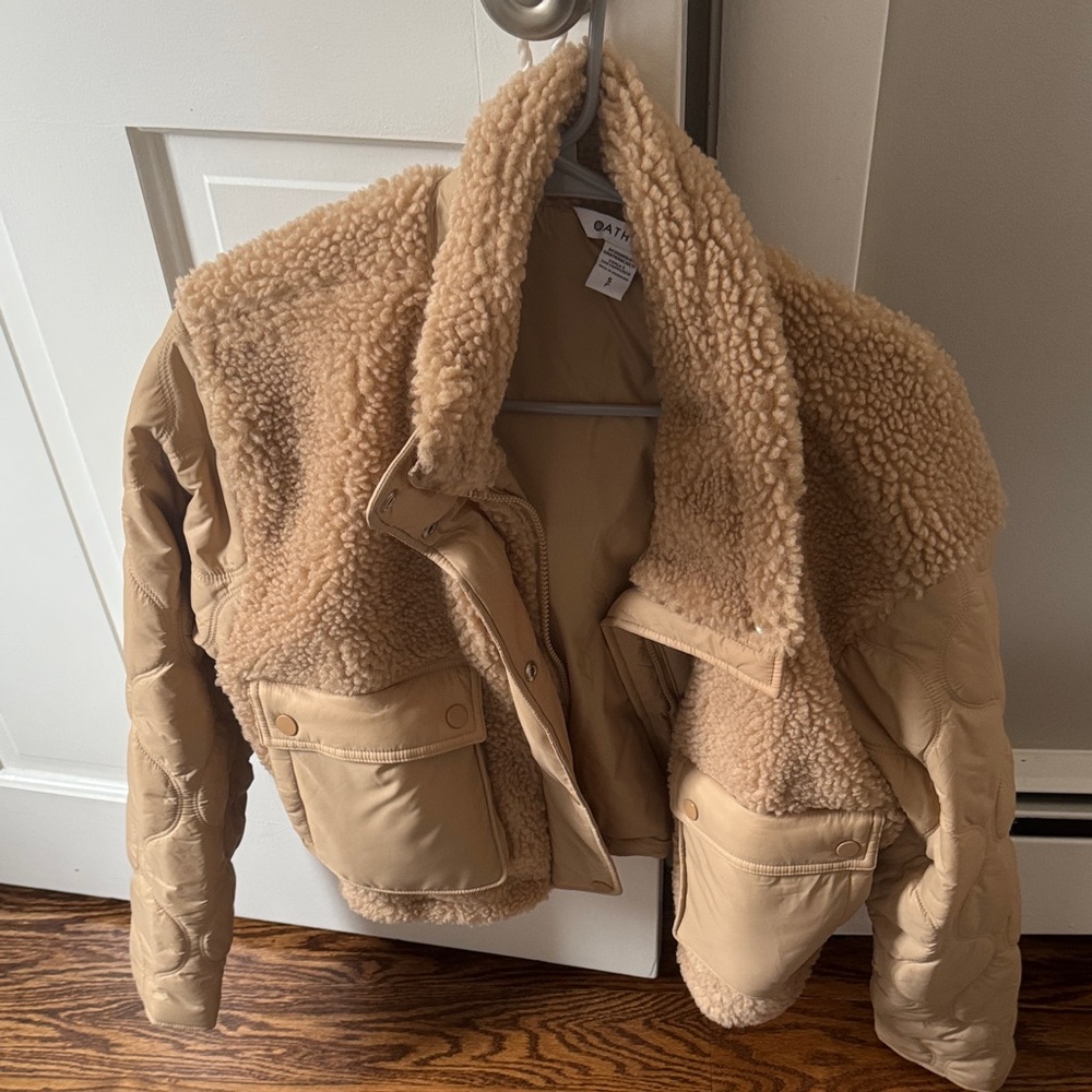 Athleta Beige Teddy Jacket